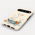 Bubble Bath Goose Google Pixel Case - angled bottom view