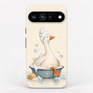 Bubble Bath Goose Google Pixel Case - centered back view