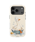 Bubble Bath Goose MagSafe iPhone Tough Case, rear view, iPhone17-18Pro model image group