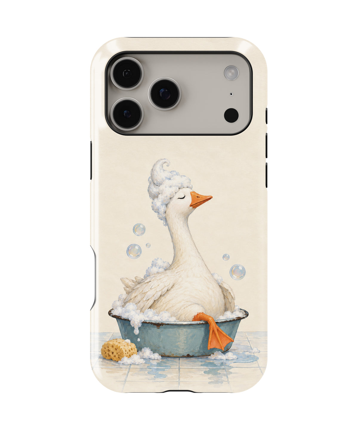 Bubble Bath Goose MagSafe Tough Case – iPhone 18 Pro Max & iPhone 18 Pro | Custom Name