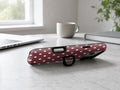 Burgundy Ivory Polka Dots MagSafe Loop iPhone Case - side view
