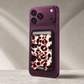 Burgundy Leopard MagSafe Card Holder - Magholder-261021-2-4