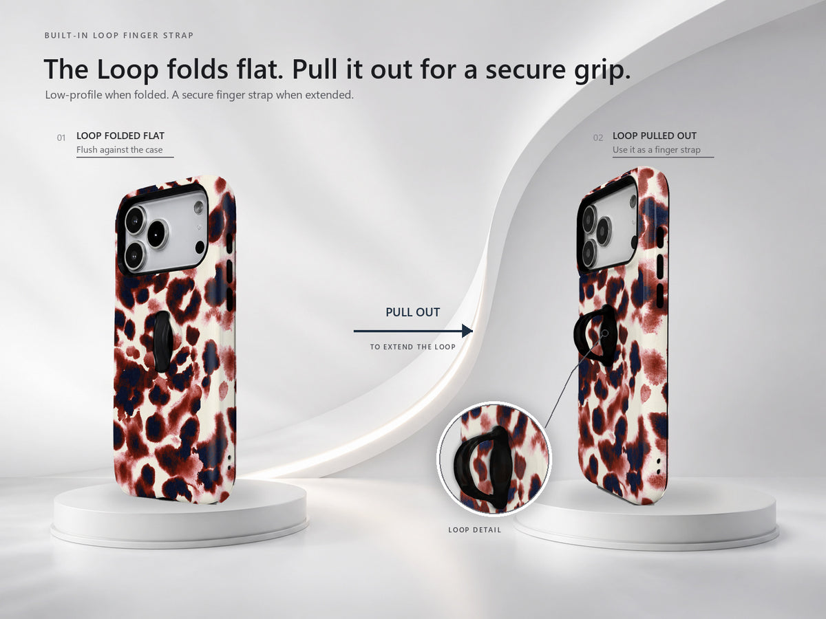 Burgundy Leopard MagSafe Loop iPhone Case - Loop-iPhone17-18ProMax-261021-2-3