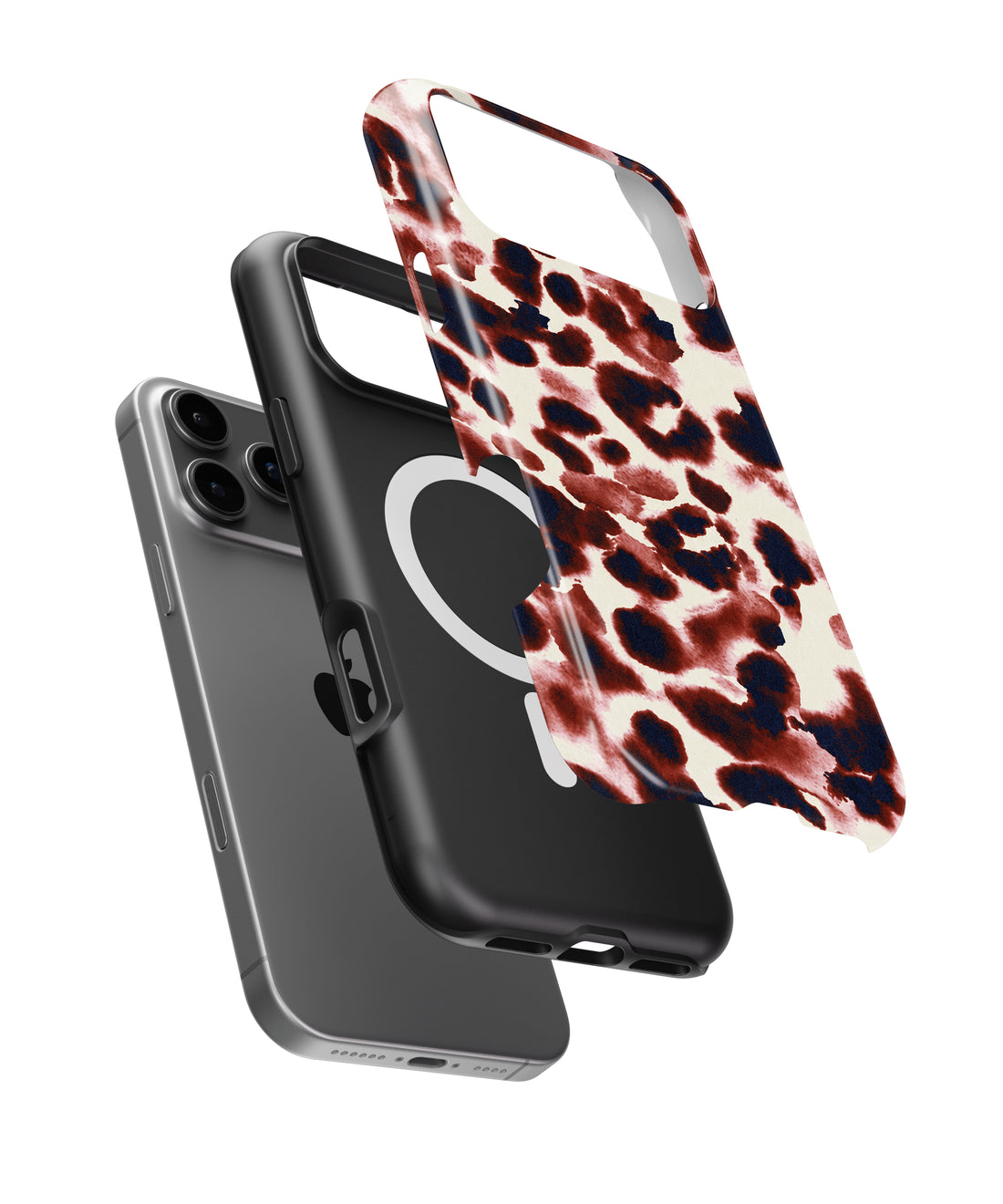 Burgundy Leopard MagSafe iPhone Tough Case - iPhone17-18ProMax-261021-2-2