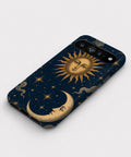Celestial Sun and Moon Google Pixel case front view