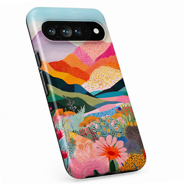 Colorful Floral Landscape Google Pixel case