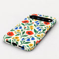 Colorful Wildflower Garden Google Pixel Case - angled bottom view