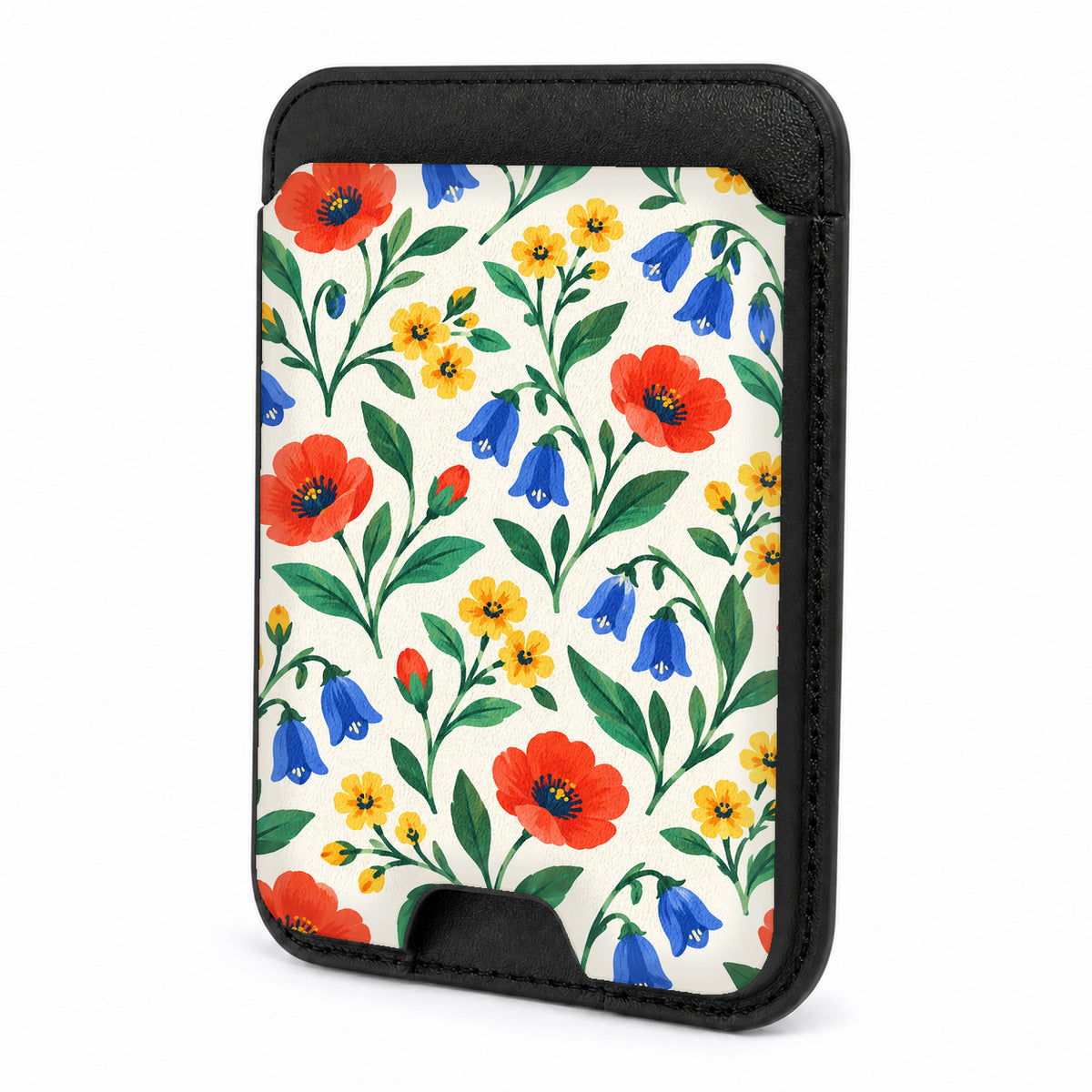 Colorful Wildflower Garden MagSafe Card Holder