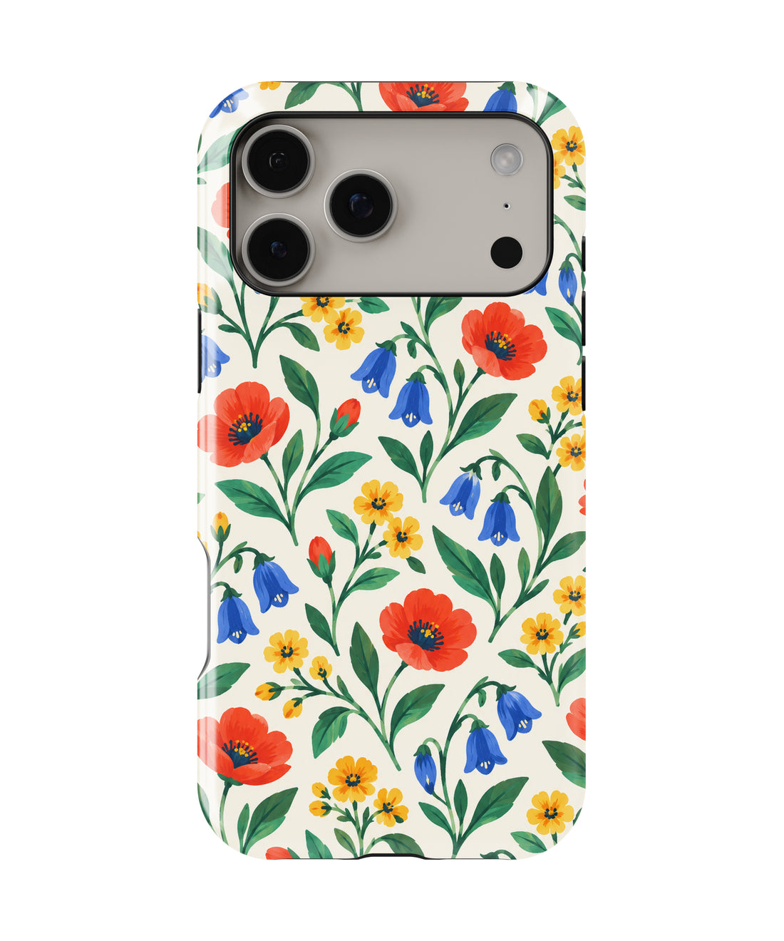 Colorful Wildflower Garden MagSafe iPhone Tough Case, rear view, iPhone17-18ProMax model image group