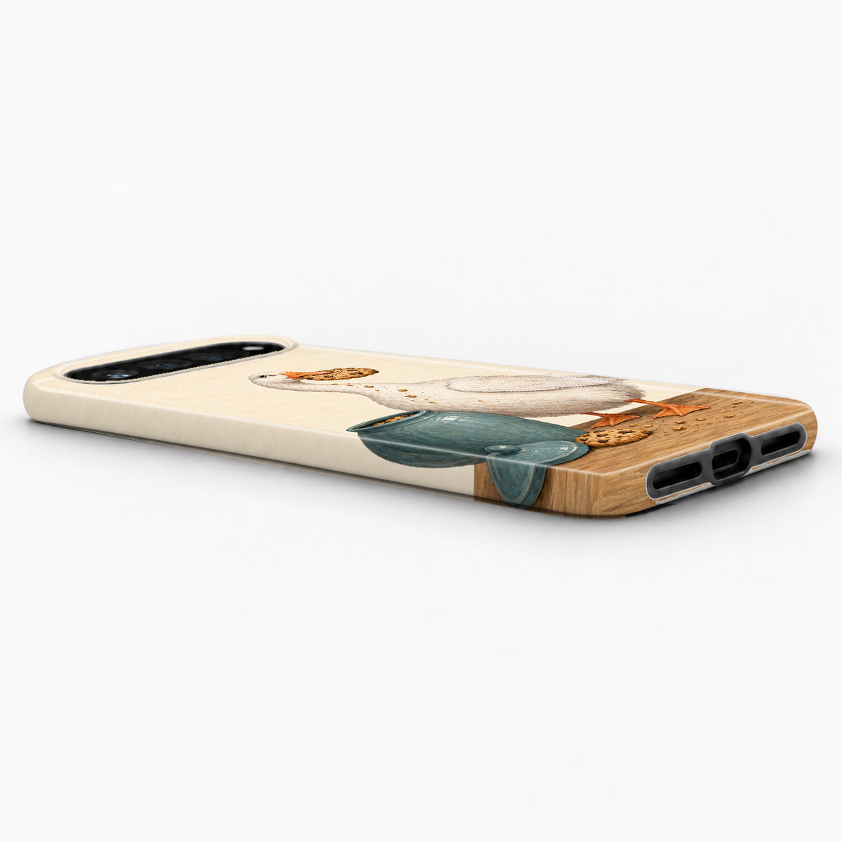 Cookie Time Goose Google Pixel Case - low side view