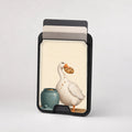 Cookie Time Goose MagSafe Card Holder, card storage shown with cards