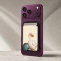 Cookie Time Goose MagSafe Card Holder, attached to a compatible phone