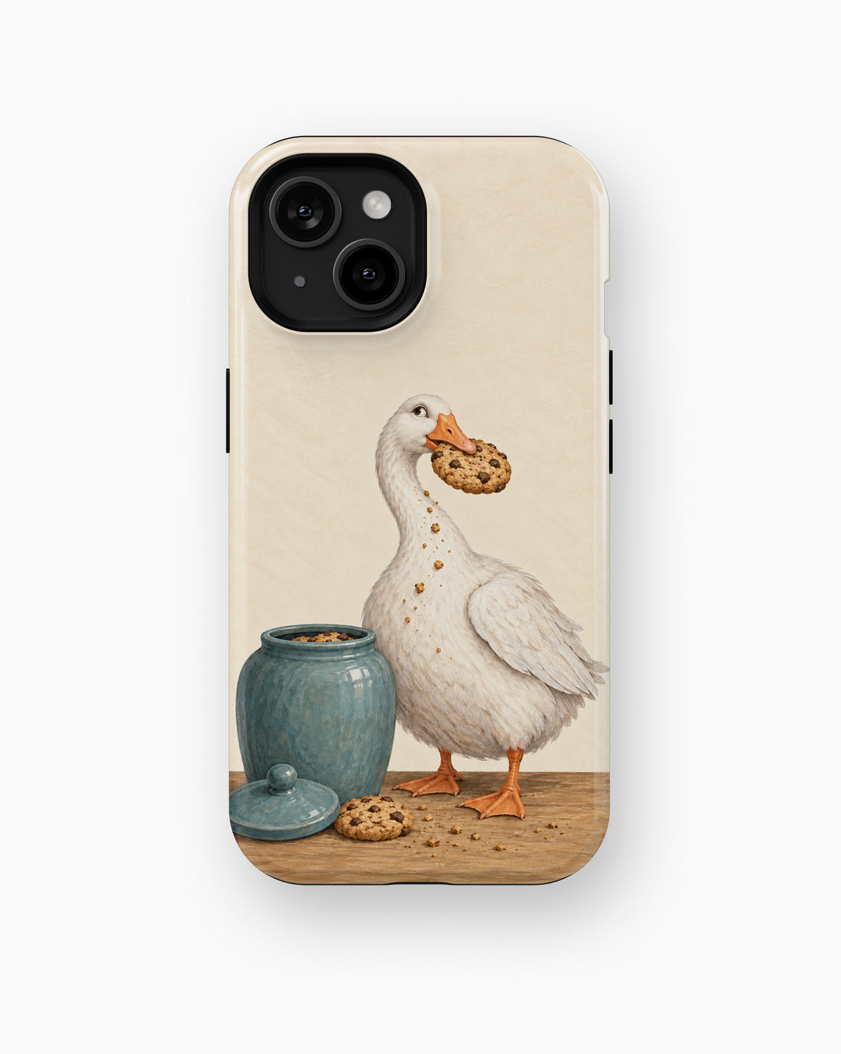 Cookie Time Goose MagSafe iPhone Tough Case, rear view, iPhone11-15 model image group