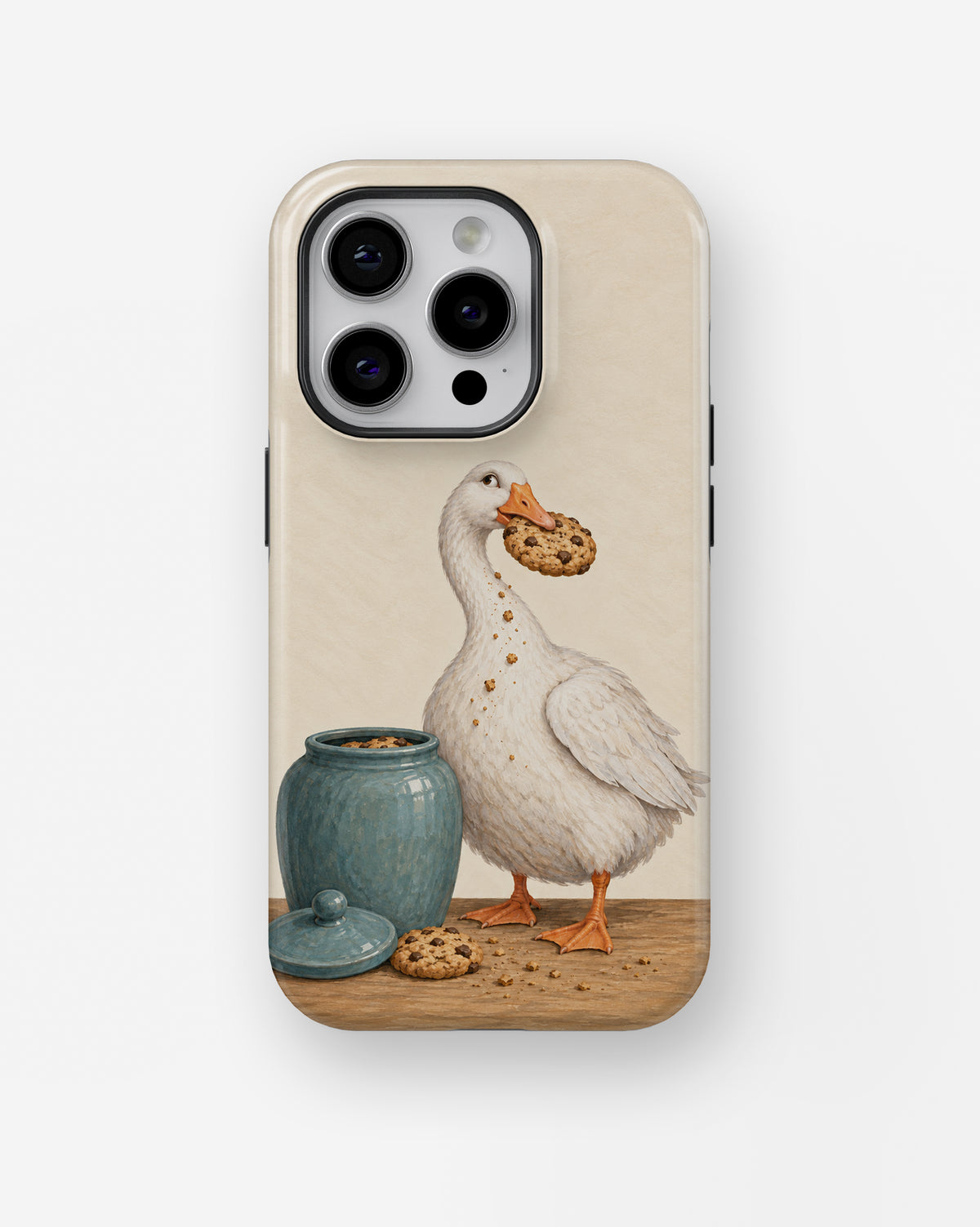 Cookie Time Goose MagSafe iPhone Tough Case, rear view, iPhone11-16Pro model image group