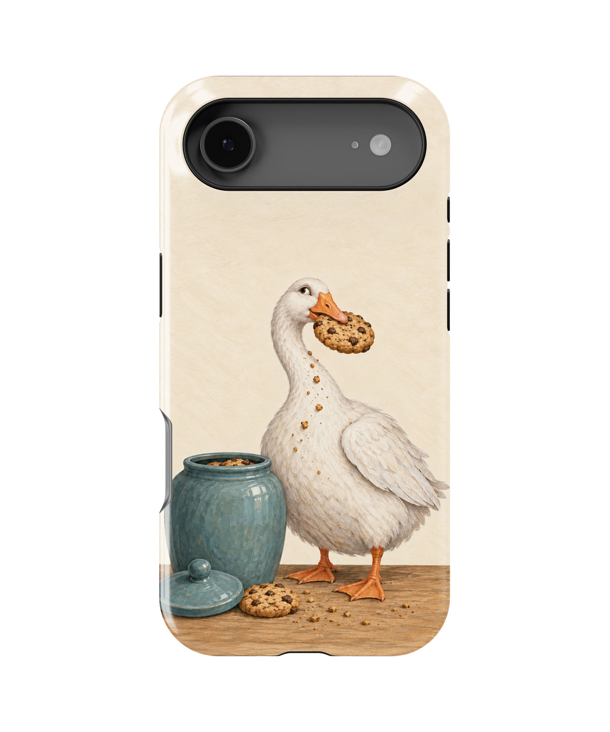 Cookie Time Goose MagSafe iPhone Tough Case, rear view, iPhone17Air model image group