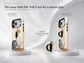 Cookie Time Goose MagSafe Loop Case, finger loop folded and extended positions