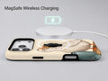 Cookie Time Goose MagSafe Loop Case, shown with a MagSafe wireless charger