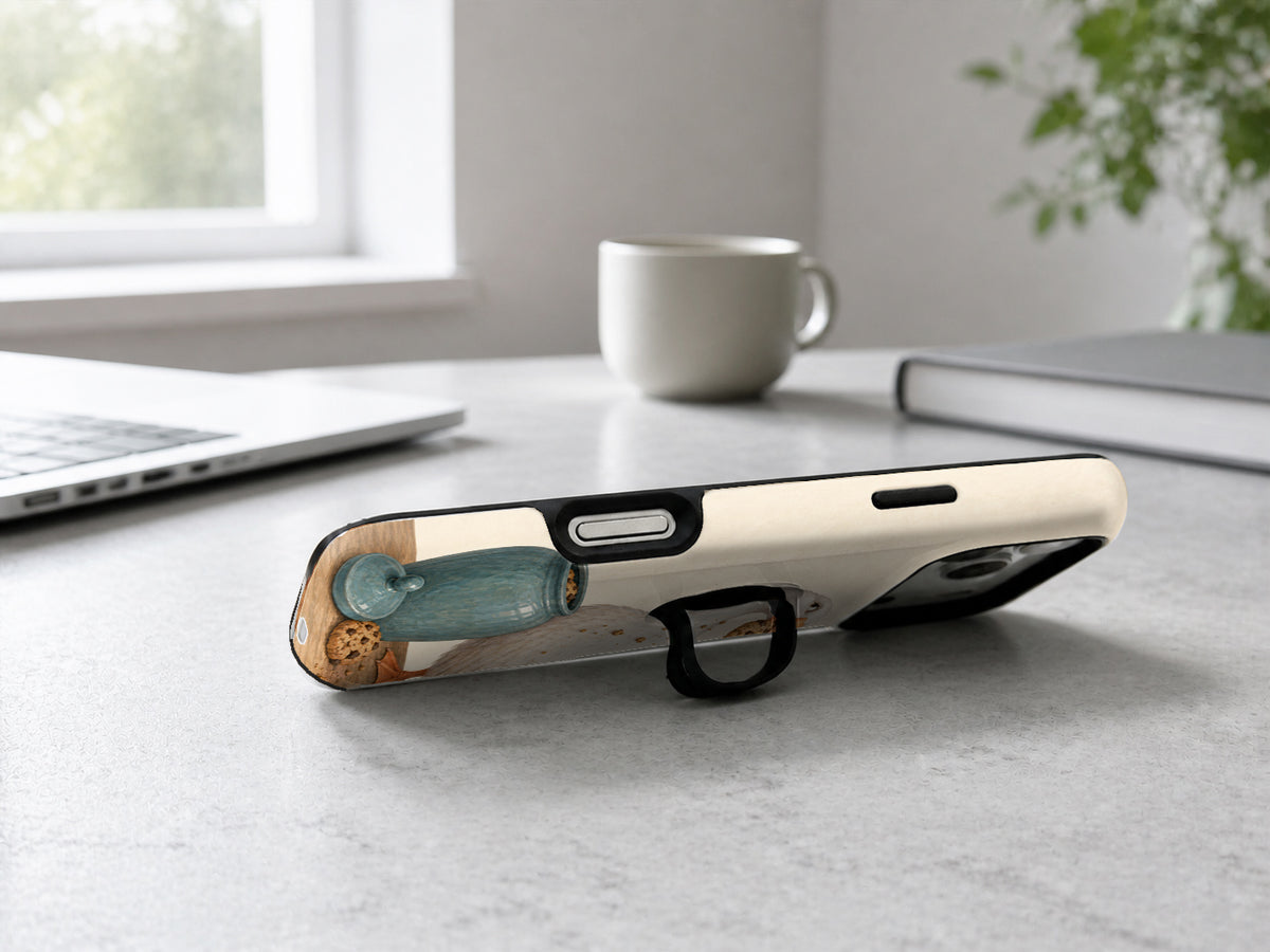 Cookie Time Goose MagSafe Loop Case, shown as a hands-free kickstand