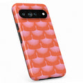 Coral Pink Scallop Google Pixel case with decorative patterned artwork