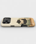 Cozy Reading Black Cat MagSafe iPhone Tough Case, side view showing case edges