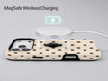 Cream Coffee Polka Dots MagSafe Loop iPhone Case - kickstand view