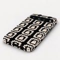 Cream Ghost Granny Square Pattern Google Pixel Case - angled bottom view