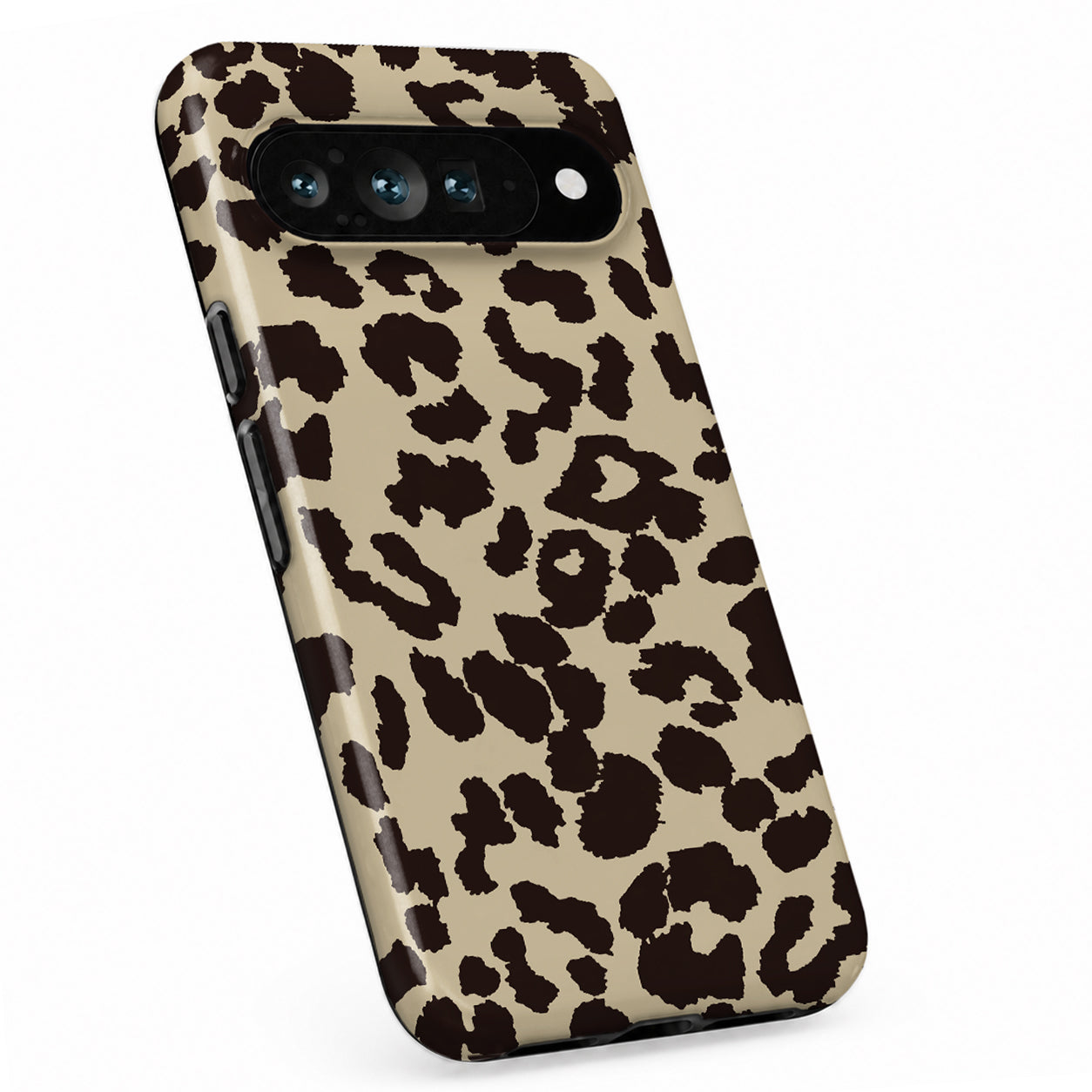 Cream Leopard Print Google Pixel case with animal-inspired markings
