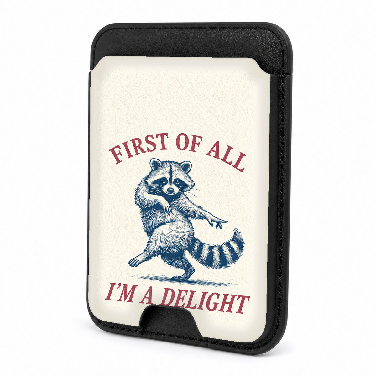 Dancing Raccoon MagSafe Card Holder