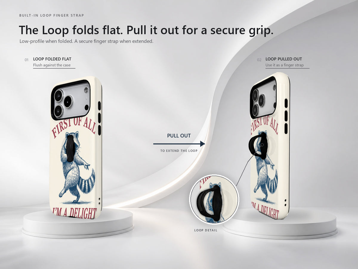 Dancing Raccoon MagSafe Loop iPhone Case - Loop-iPhone17-18ProMax-261022-2-3