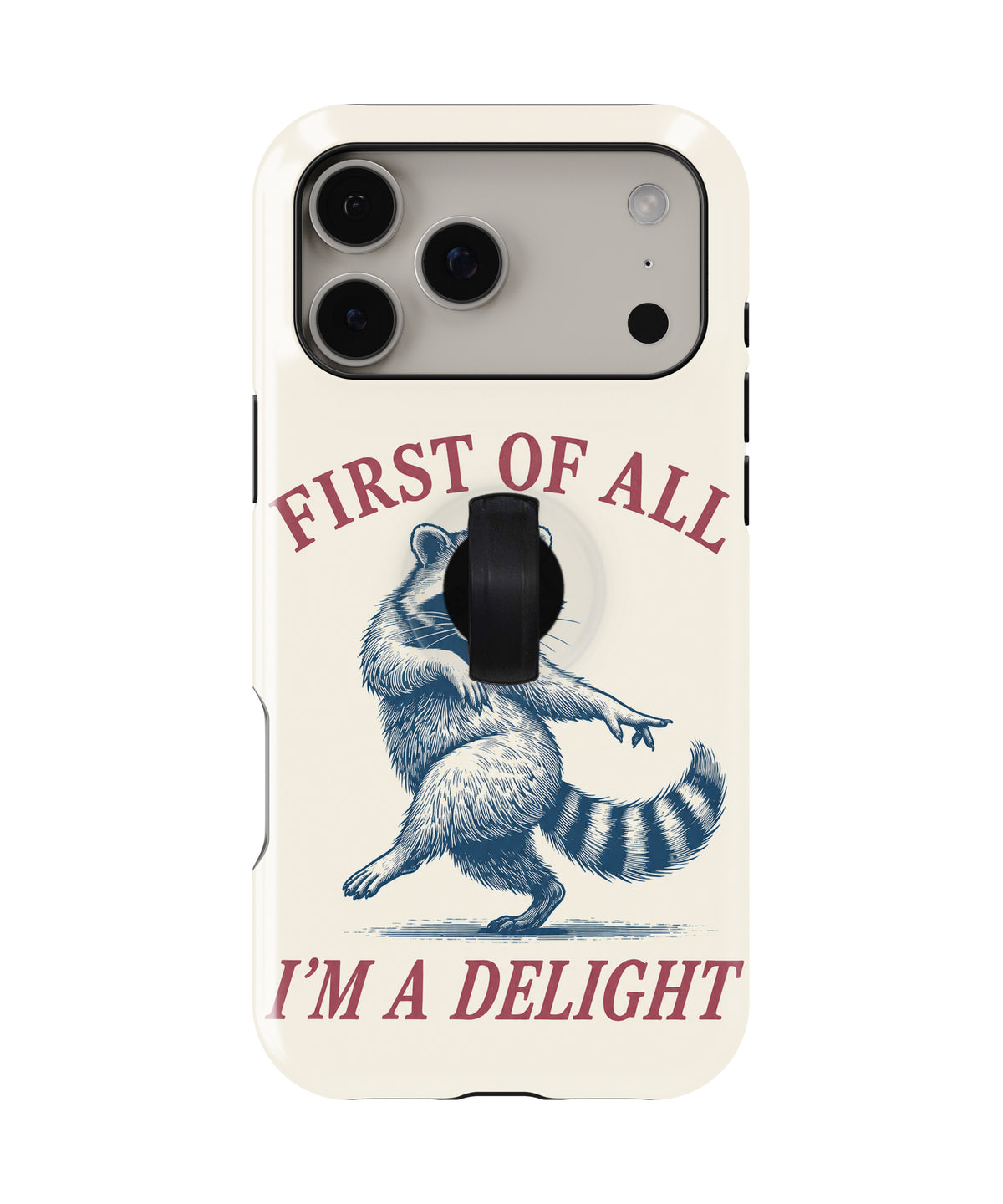 Dancing Raccoon MagSafe Loop Case – iPhone 18 Pro Max & iPhone 18 Pro | Kickstand