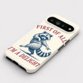Dancing Raccoon Google Pixel Case - flat-angle