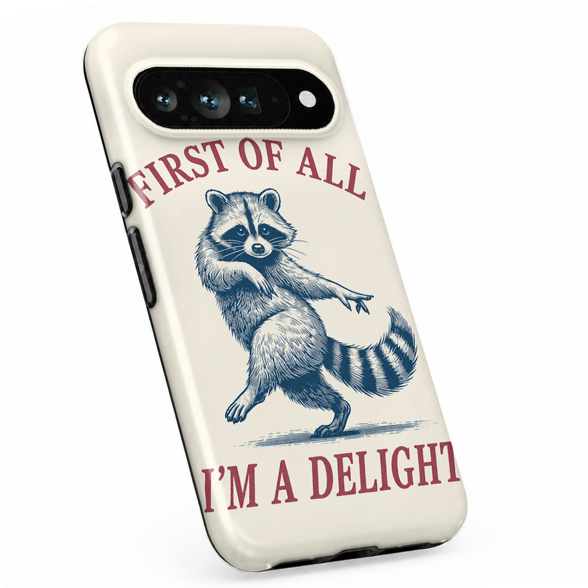 Dancing Raccoon Google Pixel Case - standing-angle