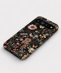 Dark Cottage Garden Floral Google Pixel case front view