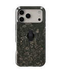 Dark Vintage Botanical MagSafe Loop iPhone Case with built-in finger loop closed