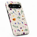 Delicate Mixed Wildflower Google Pixel case with botanical flowers and leaves