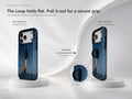 Fox Under Starry Sky MagSafe Loop iPhone Case side view showing the built-in finger loop