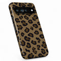Golden Leopard Print Google Pixel case with animal-inspired markings