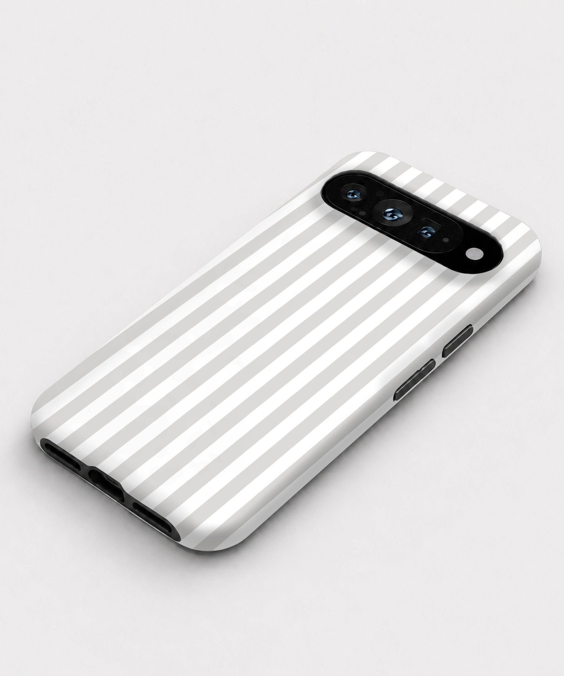 Gray Pinstripe Google Pixel case front view