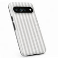 Gray Pinstripe Google Pixel case with linear stripes