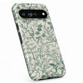 Green Toile Botanical Google Pixel case