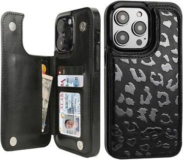 uCOLOR Flip Leather Wallet Case with  Card Holder Compatible with iPhone 13/iPhone 13 Pro/iPhone 13 Pro Max/iPhone 13 Mini