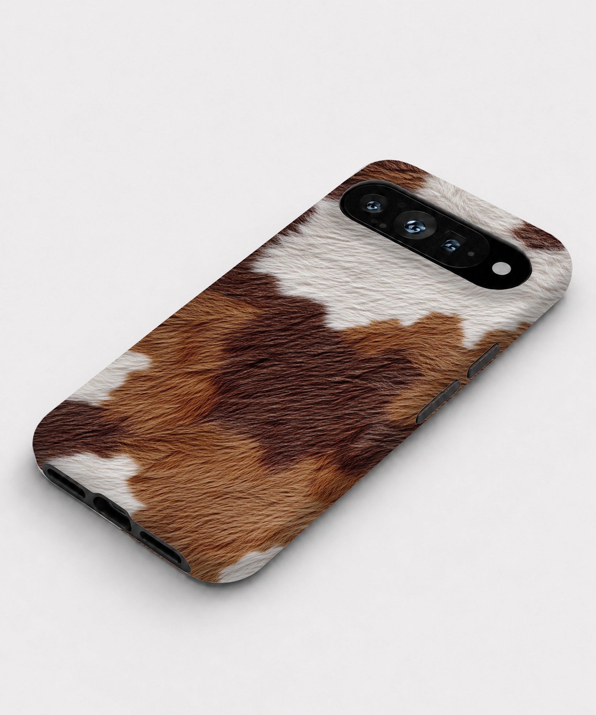 Highland Cowhide Print Google Pixel case front view