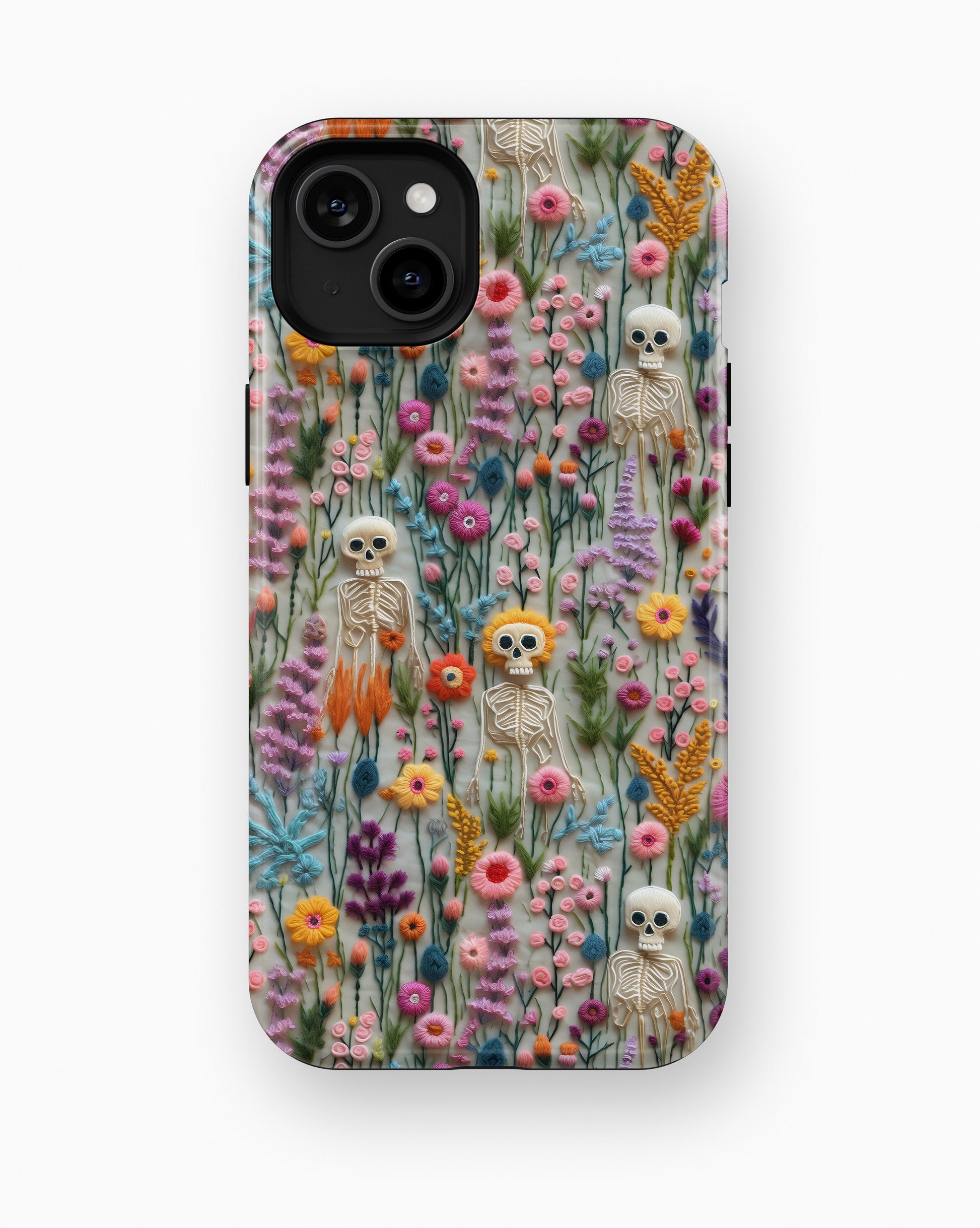 Skeletons In Bloom Halloween MagSafe iPhone Tough Case – Custom Name Option – product image 6