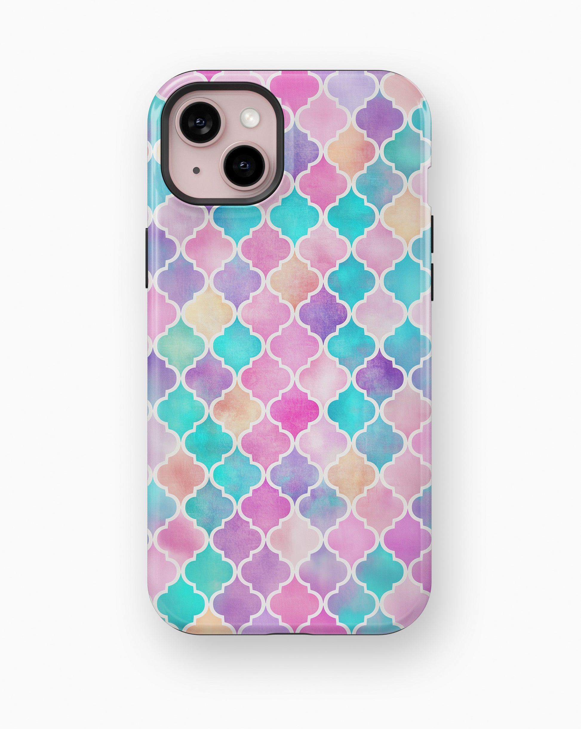 Rainbow Moroccan Pattern MagSafe iPhone Tough Case – Custom Name Option – product image 6