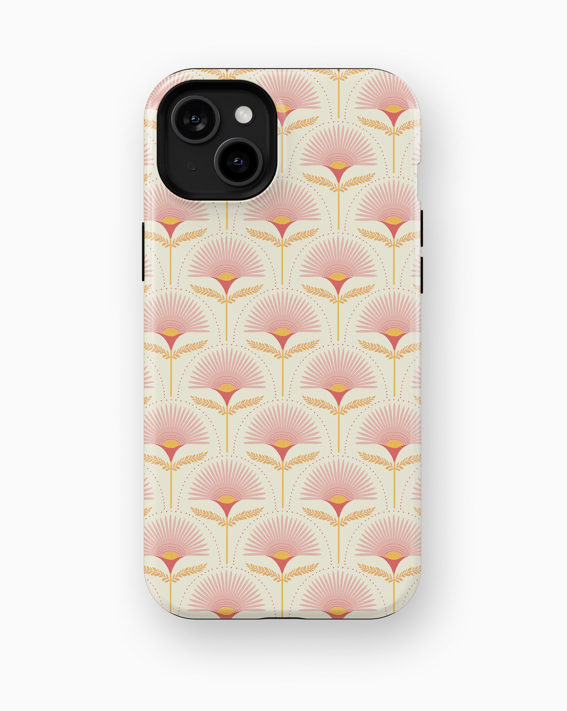 Natural Pink Palm Floral MagSafe iPhone Tough Case – Custom Name Option – product image 5