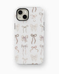 Ivory Coquette Bow Shockproof MagSafe Case for iPhone - iPhone 15 Plus (6.7