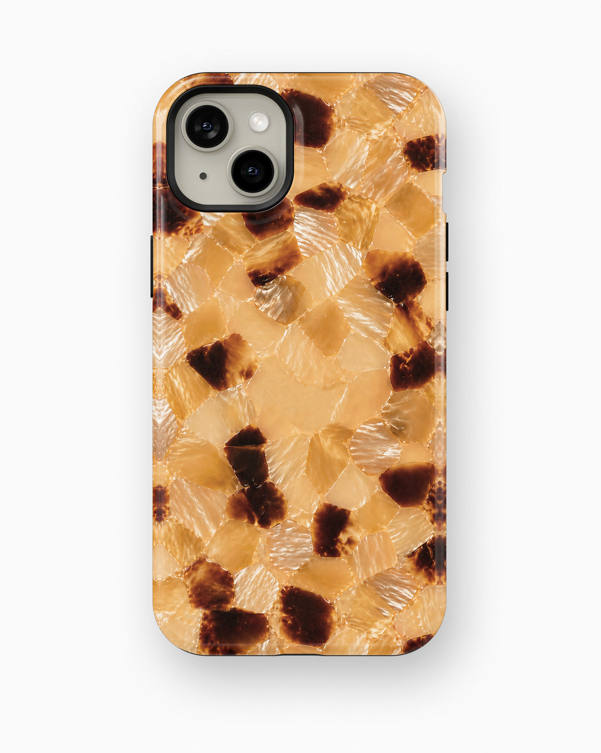 Golden Amber Mosaic MagSafe iPhone Tough Case – Custom Name Option – product image 6