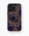 Midnight Violet Bloom Shockproof MagSafe Case for iPhone - iPhone 16 Pro Max (6.9