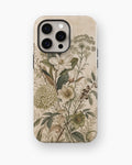 Ivory Botanical Bloom Shockproof MagSafe Case for iPhone - iPhone 16 Pro Max (6.9