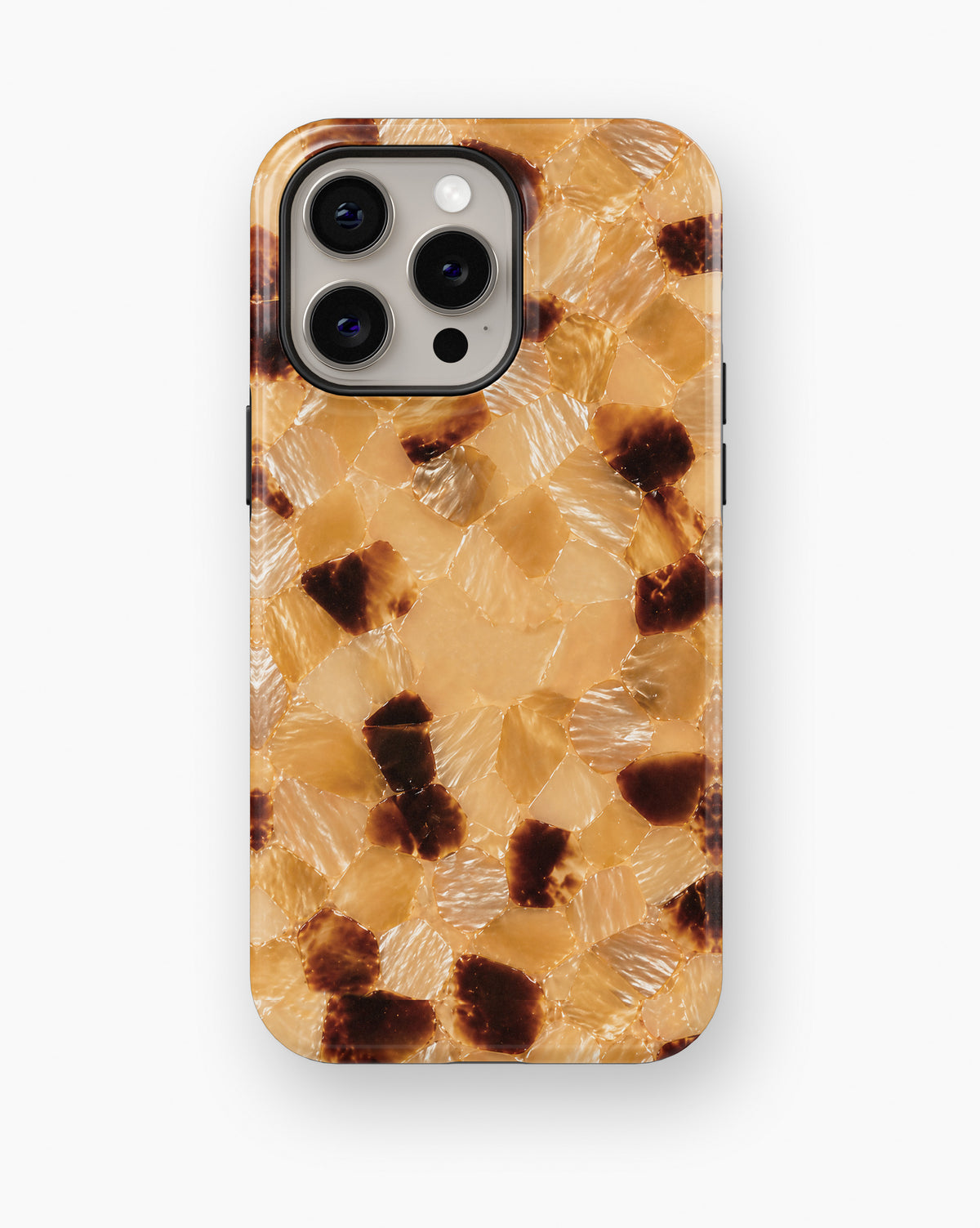 Golden Amber Mosaic MagSafe iPhone Tough Case – Custom Name Option – product image 4